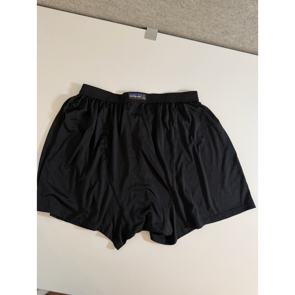 Vintage Patagonia Capilene Men's Fly Boxer Shorts XXL Polyester Black USA Made